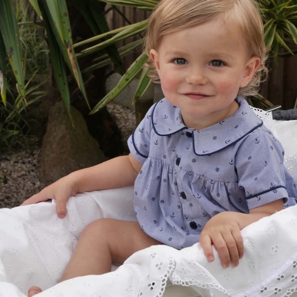 Rachel Riley NWOT 6 Month Anchor BabySuit - Picture 2 of 6